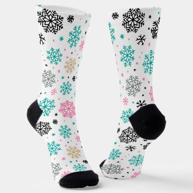 Chaussette Flèches de neige rétro (Angulaire)