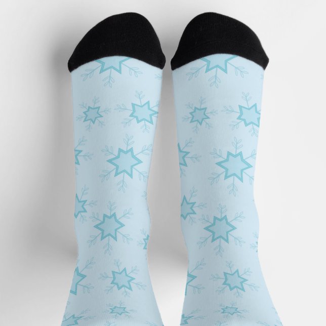 Chaussette Fléchettes de neige, Bleu glacé, Fléchettes de nei (Haut)