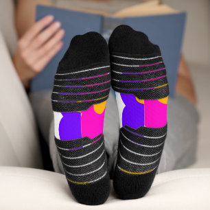 Chaussette Fleur arc-en-ciel fierté amour ajouter nom texte l