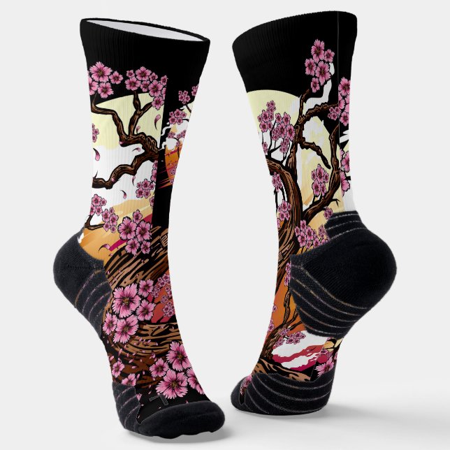 Chaussette Fleur de cerisier sauvage (Angulaire)
