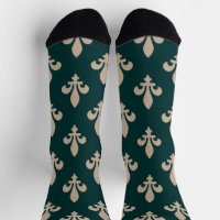 Fleur de Lis Motif, Royal French Creative on Green