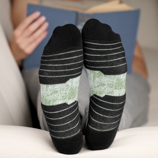 Chaussette Fleur de Pâquerette Veloutée Vert Citron (Fond)