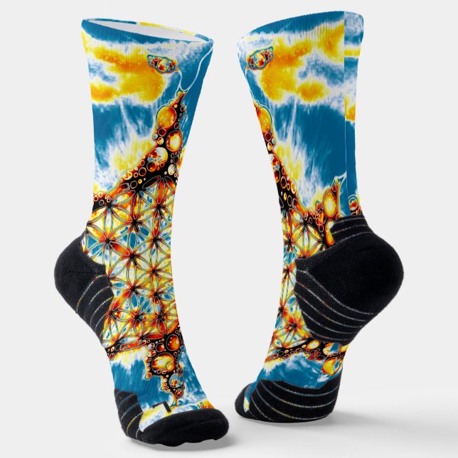 Chaussette Fleur De Vie - Façons Colorées 5 (Angulaire)