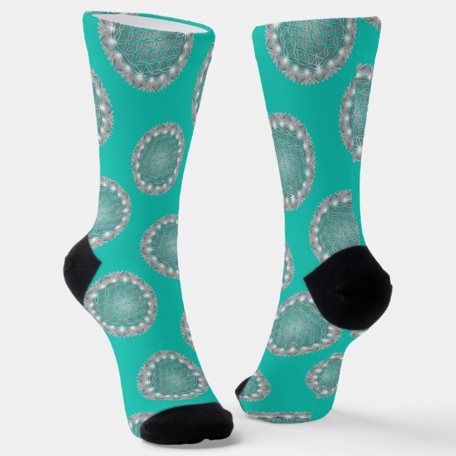 Chaussette FLEUR DE VIE - Géométrie sacrée Lumière 2 (Angulaire)