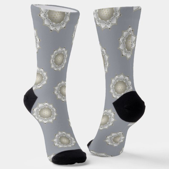 Chaussette Fleur de Vie - Mandala Fleurs 1 (Angulaire)