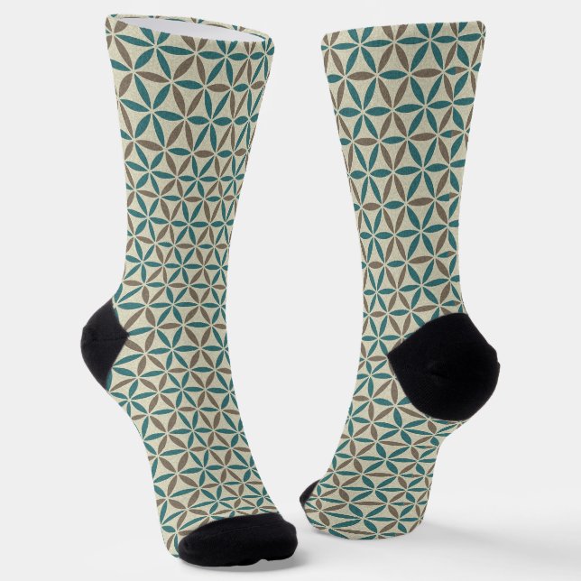 Chaussette FLEUR DE VIE - motif de timbre 1 (Angulaire)