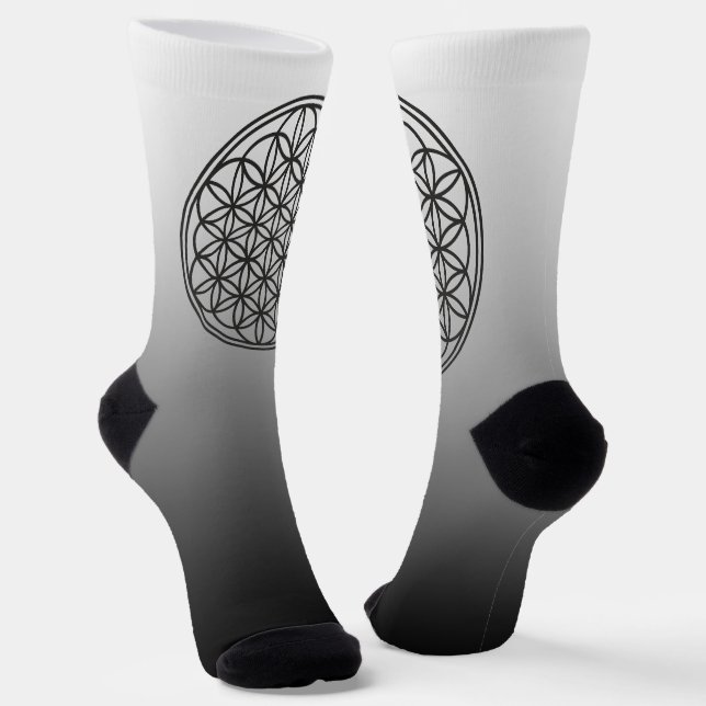 Chaussette FLEUR DE VIE - Symbole de géométrie sacrée contour (Angulaire)