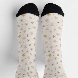 Chaussette Fleur de Whisper - Motif de soie florale sans soud