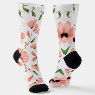 Chaussette Fleur Rose Moderne Personnaliser
