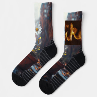 Chaussette Fleurir à travers les flammes