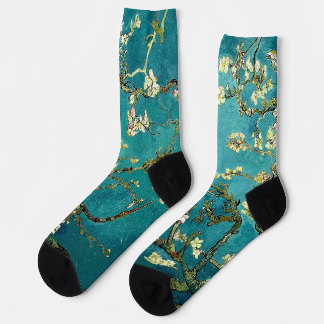 Chaussette Fleurs d'amandier de Van Gogh Impressionnisme clas (Gauche)