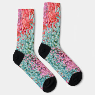 Chaussette Fleurs de Gypsophile Baby Breath Pastel Coloré Pat