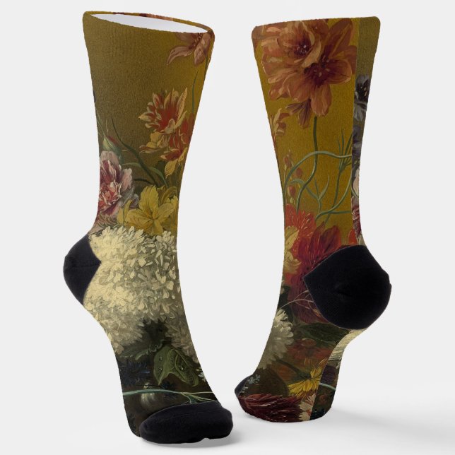 Chaussette Fleurs de maître hollandais antique Georgius van O (Angulaire)