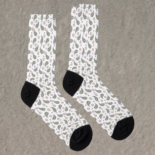 Chaussette Fleurs de marguerite Pois vert rose violet