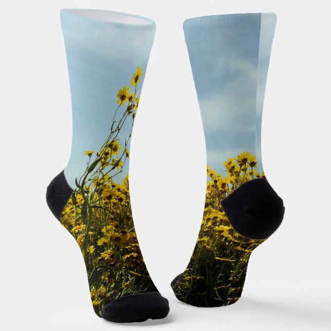 Chaussette Fleurs de soleil fleurs sauvages (Angulaire)