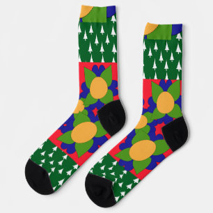 Chaussette Fleurs Et Arbres Vacances