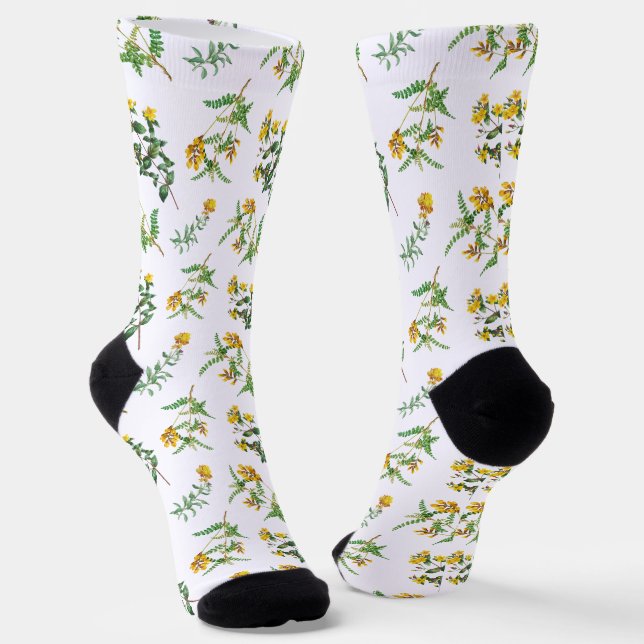 Chaussette Fleurs Jaunes (Angulaire)