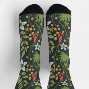 Chaussette Fleurs motifs colorées florales sans couture et qu