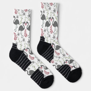 Chaussette Fleurs motifs roses flamingo sans coutures, guerre