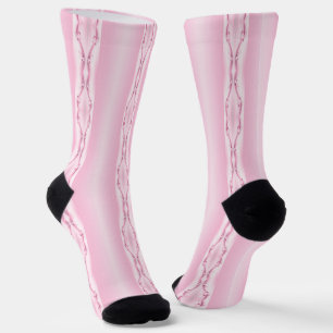 Chaussette Fleurs roses dans les vagues