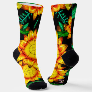 Chaussette Fleurs solaires