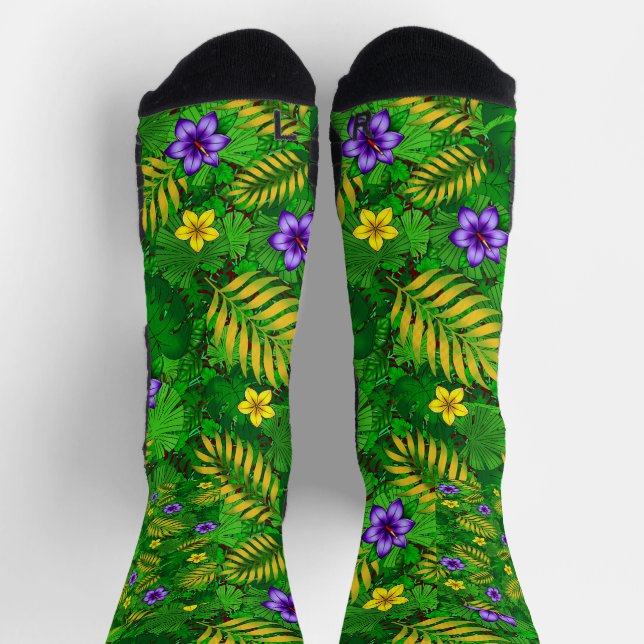 Chaussette fleurs tropicales (Haut)