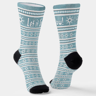 Chaussette Flocons de neige d'hiver du Sud-Ouest Amusants Ble