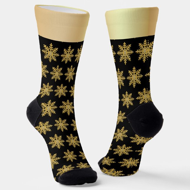Chaussette Flocons Dorés (Créateur téléchargé)