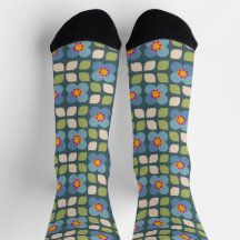 FLORA BLUSH - Chaussettes Florales Funny durables