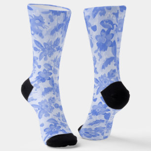 Chaussette Floral bleu