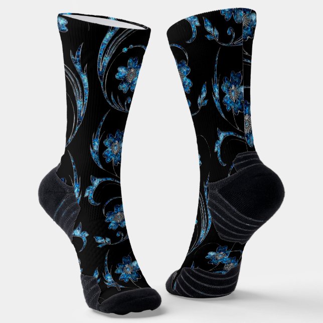 Chaussette Floral bleu Shimmer 2 (Angulaire)