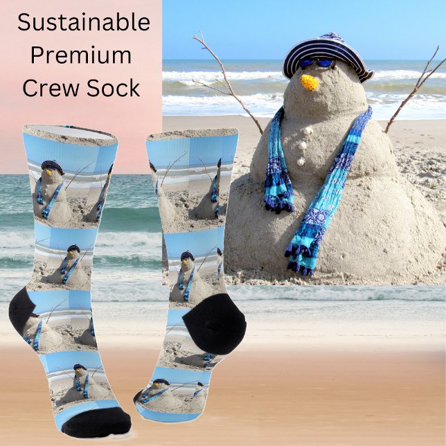 Chaussette Florida Snowman - Beach Sand Sculpture Premium  (Beach Snowman Premium Socks)