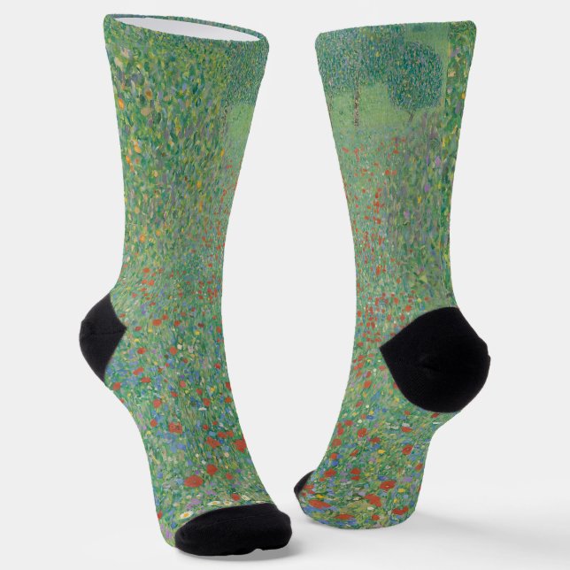 Chaussette Flowering Poppies - Gustav Klimt (Angulaire)
