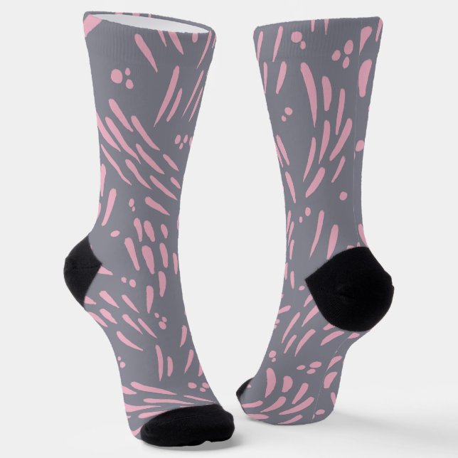 Chaussette Flux en gris et rose (Angulaire)