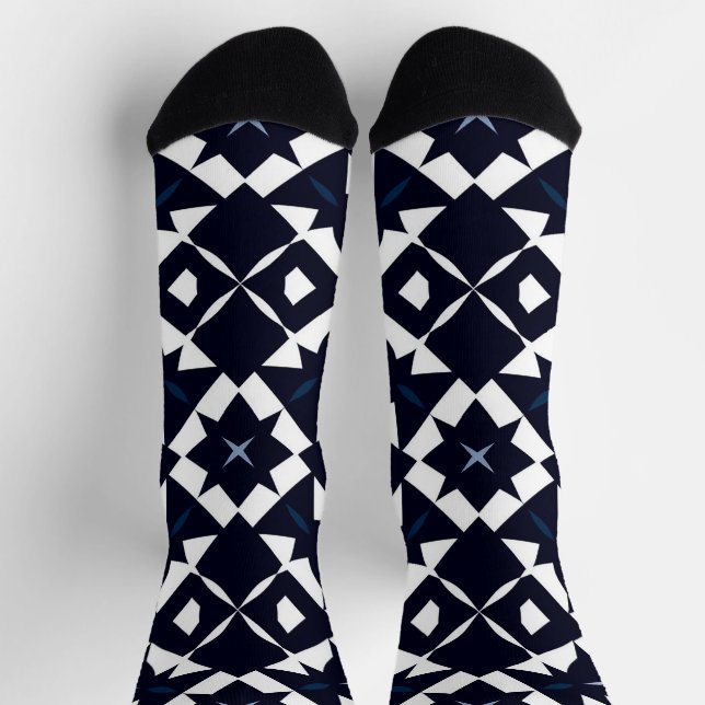Chaussette Fond à motifs géométriques (Haut)
