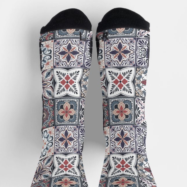 Chaussette Fond d'écran Backsplashes / Talavera inspiré tuile (Haut)