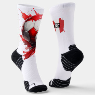 Chaussette Football aux couleurs du drapeau autrichien, nom