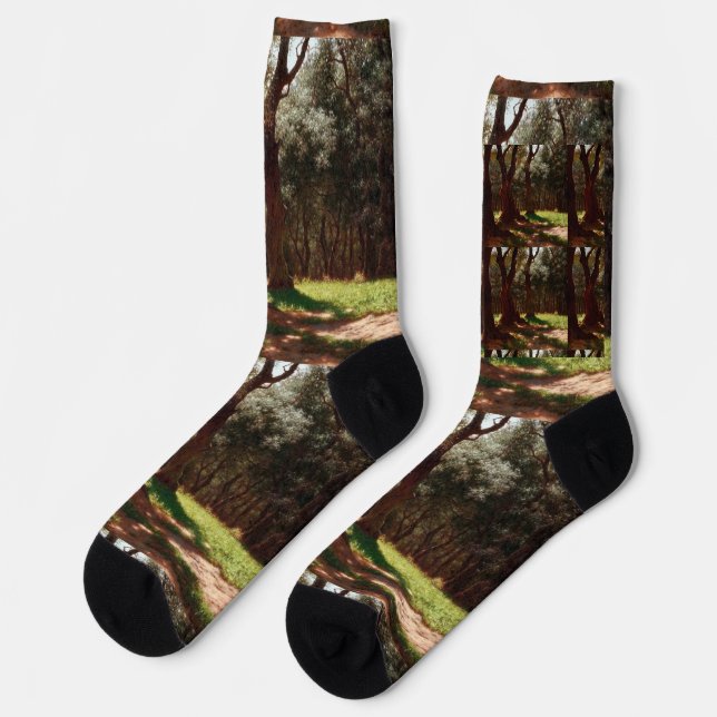 Chaussette Forêt d'oliviers à Cap Saint Martin (Gauche)