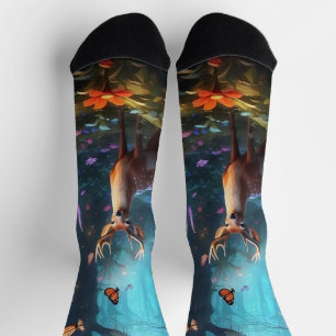 Chaussette Forêt Enchantée de Beau Buck un Oasis Mystique