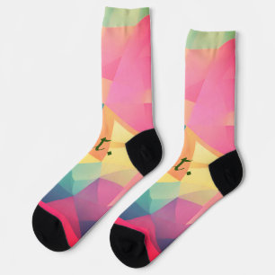 Chaussette Formes géométriques abstraites colorées ajoutent l