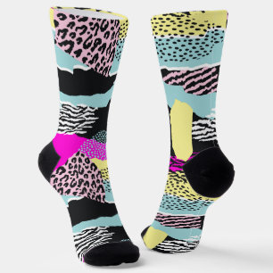 Chaussette Formes organiques colorées motif de mode