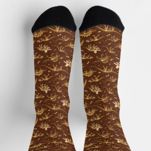 Chaussette Fossiles de dinosaures préhistoriques
