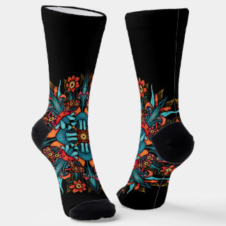 Chaussette Fou coloré amusant cool chaussettes psychédéliques