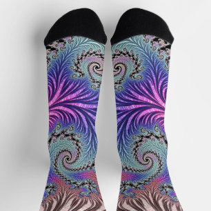 Chaussette Fractale en spirale funky