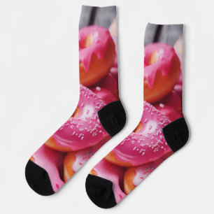 Chaussette Fraise rose