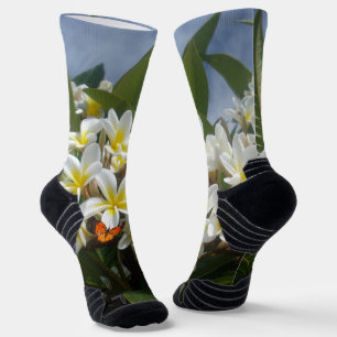 Chaussette Frangipanis Avec Papillon, Chaussettes