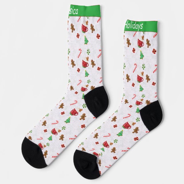 Chaussette Friandises de Noël Personnalisables (Gauche)