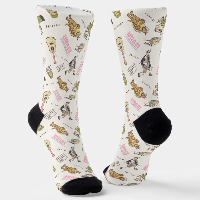 Chaussette FRIENDS™ Motif Dessin Animé Brun (Angulaire)