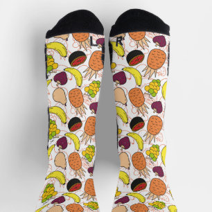 Chaussette Fruit motif transparent   motif de surface de frui