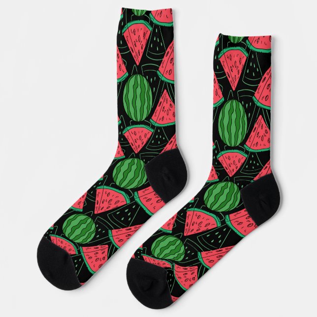Chaussette Fruit motif transparent | motif de surface de frui (Gauche)